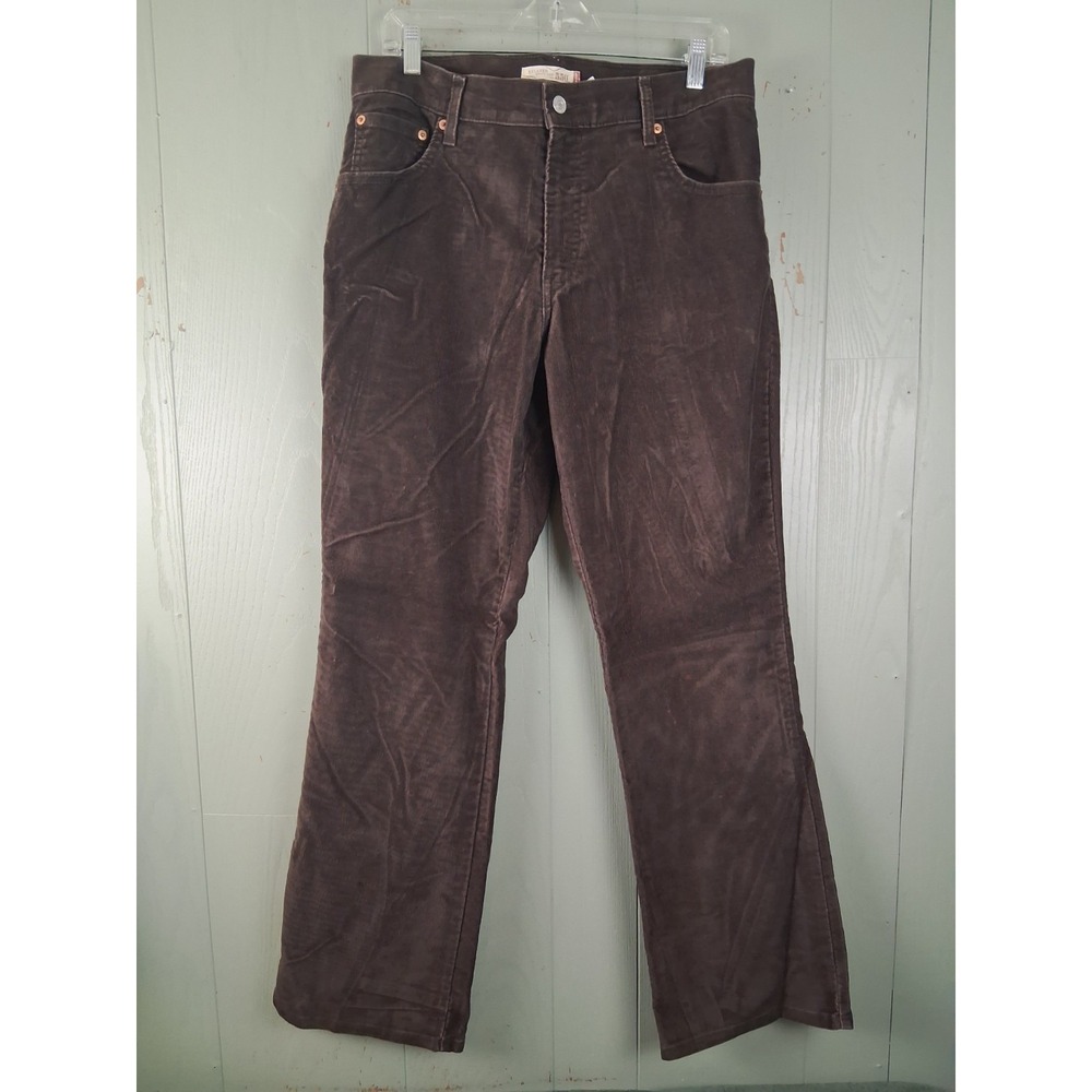 Levis 550 Relaxed Fit Boot Cut‎ Corduroy Pants Chocolate Brown Womens 14M Preppy